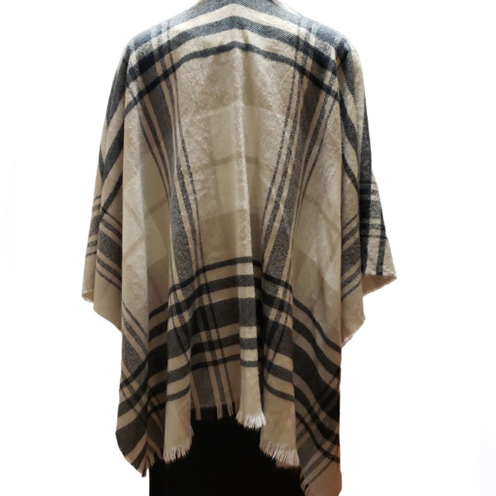 Timless Classic Plaid Shawl Wrap sz OS - Picture 6 of 6